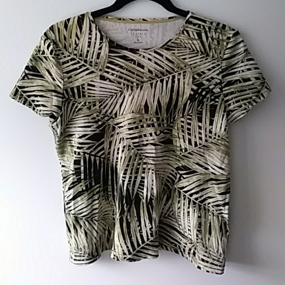 Croft & Barrow Classic Tee Green Leaves